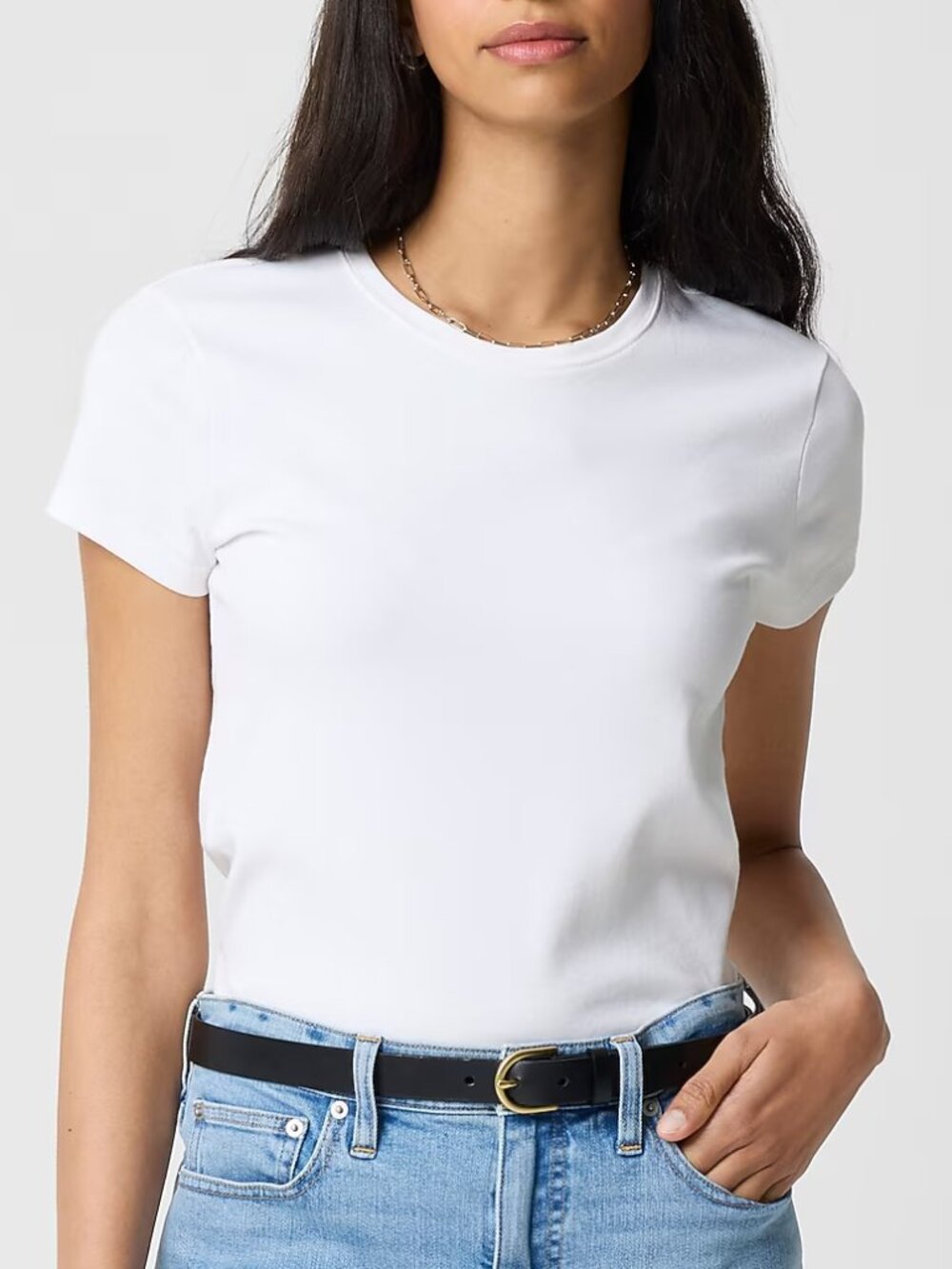 J. Crew Essential Cotton Crewneck Short Sleeve Tee White Size S NWT